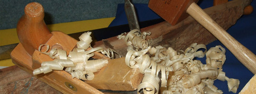 Handarbeitsplatz in der Holzwerkstatt