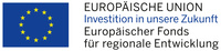 Das Logo mit dem Schriftzug Europäische Union Investition in unsere Zukunft Europäischer Fonds für regionale Entwicklung