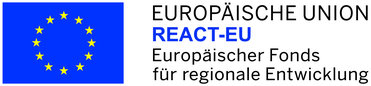 Logo mit dem Schriftzug "Europäische Union. REACT-EU. Europäischer Fonds für regionale Entwicklung"