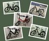 Eine Collage zeigt fünf E-Bikes.