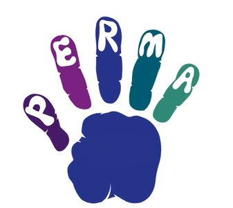 Als Handreichung und Wegweiser fungiert das Akronym „PERMA-Hand“. Jeder Finger steht für eine der fünf Säulen für Aufblühen und Wohlbefinden